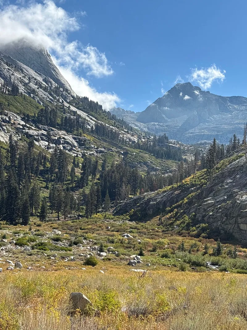 Lone Pine Meadow, looking back up the pass I had descended the previous day.