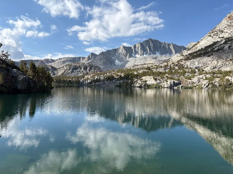 About halfway along the shore of Long Lake, facing south.