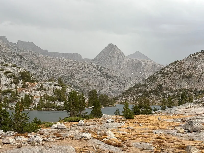 Looking back at Evolution Lake.