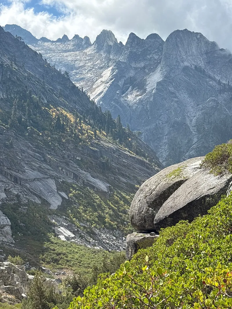 View of the ridge opposite the Kaweah River Valley below.