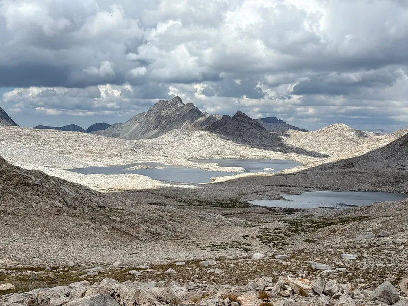 Wanda Lake as seen from the top of Muir Pass.